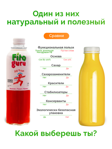 картинка Функциональный напиток Fitoguru Detox сокосодержащий обогащенный Здоровое питание Фитогуру от интернет магазина Фитогуру.РФ фото 5